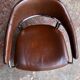 Chaise vintage en cuir et chrome vers 1970