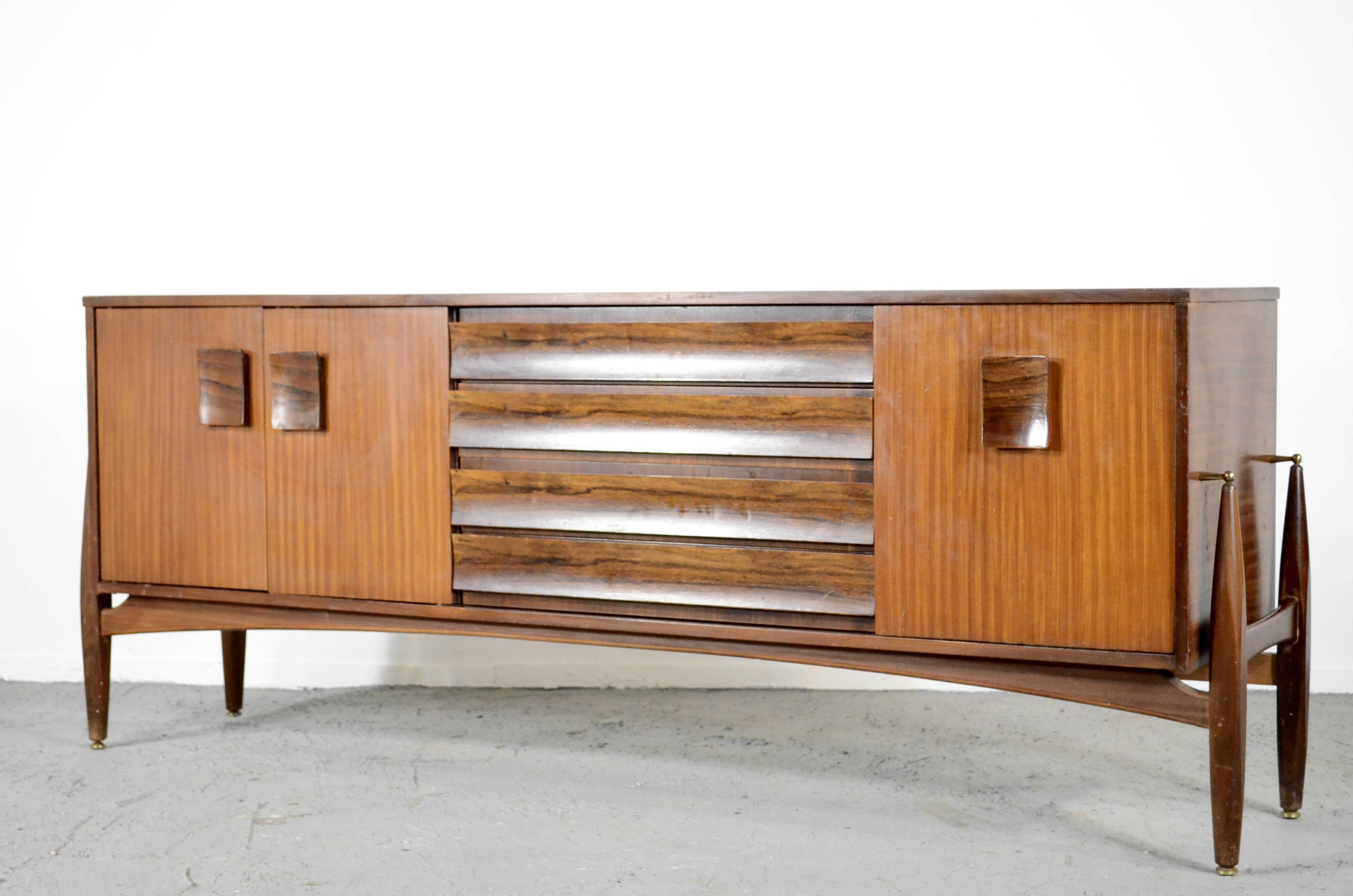 Very Rare Vintage Midcentury Elliots Of Newbury Afromosia Sideboard.