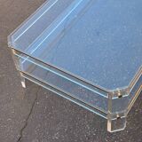 Glass and Plexiglas coffee table 1970