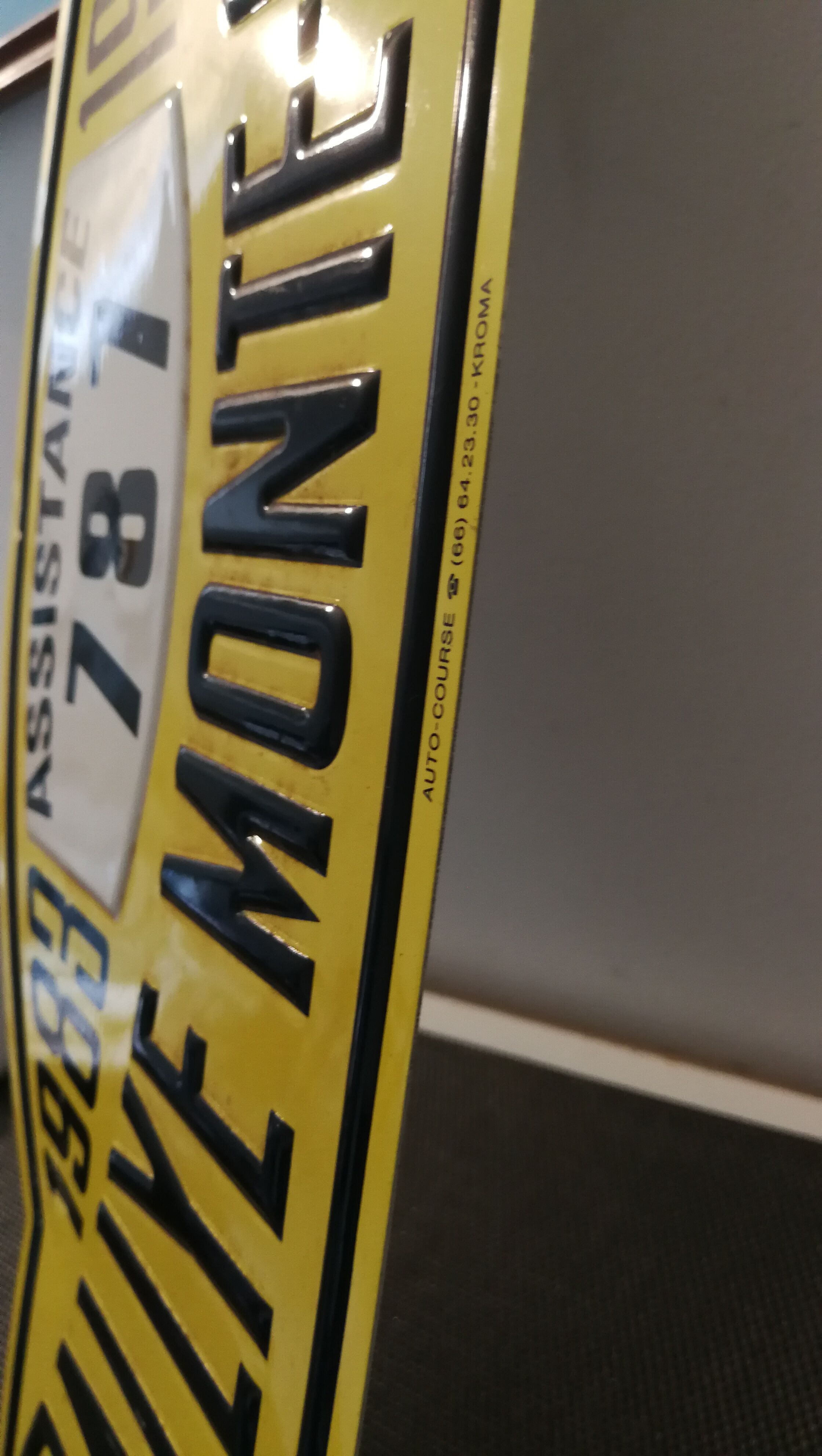 Plaque en aluminium rallye Monte-carlo assistance 787