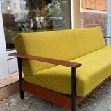 Scandinavian daybed sofa from the 60s Danish design convertible teak