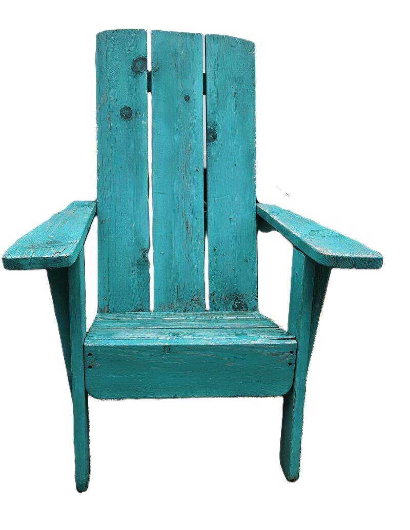 Pair of antique painted wooden garden chairs