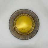 Unique modernist design crystal glass and brass wall light, Austria 1950s