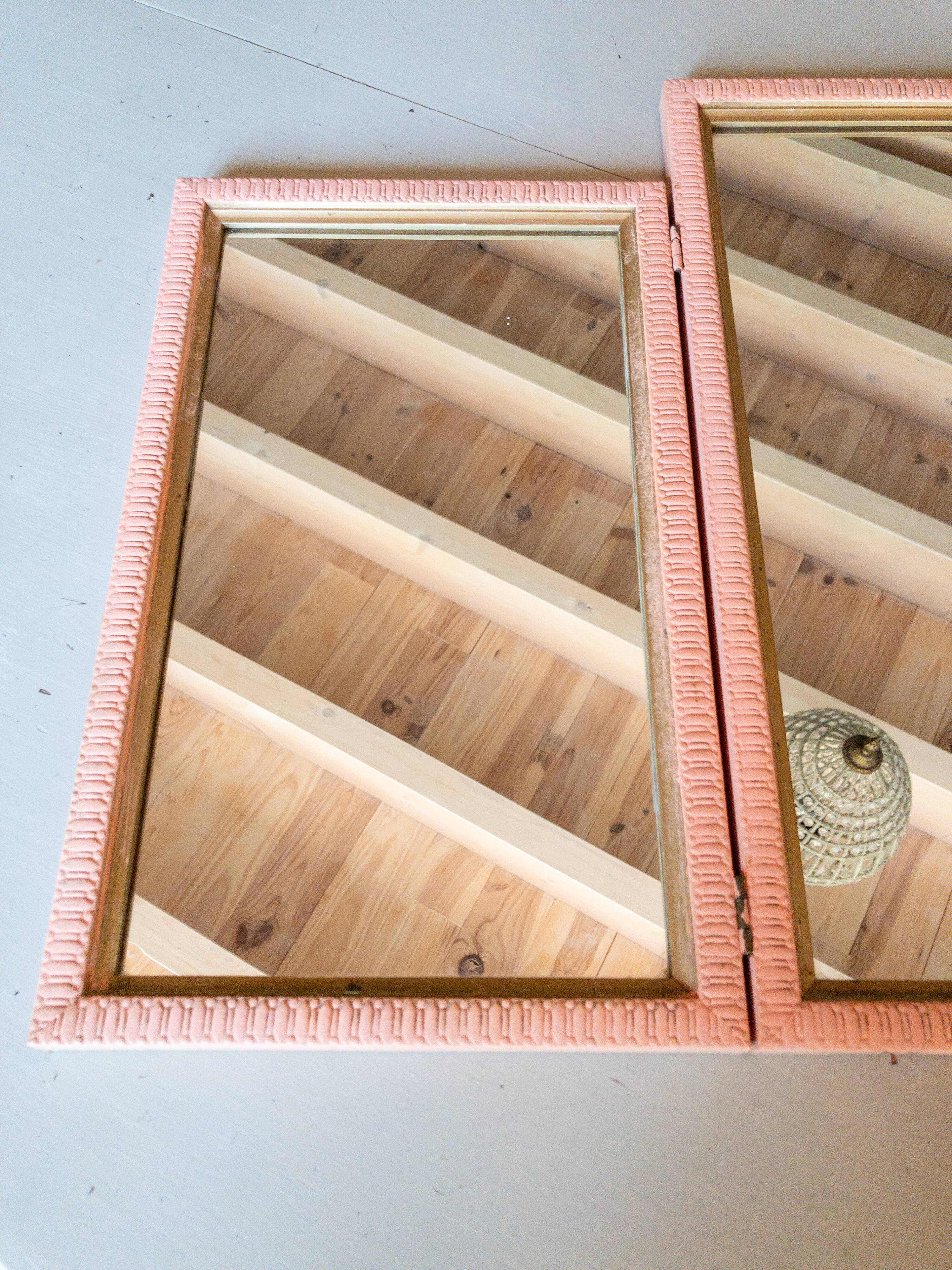 Miroir ancien triptyque 76x45cm