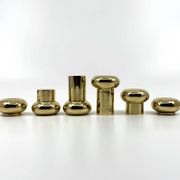 6 small brass candlesticks • Landskrona Mässing • Sweden • Circa 1978