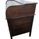 Vintage American wooden desk with a roll-top.