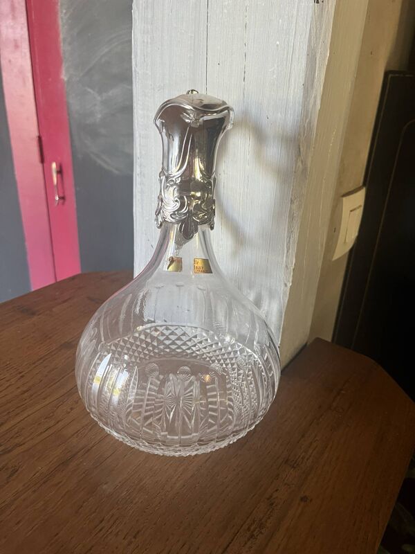 Cruche à vin aiguière en cristal