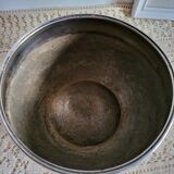 Silver-plated metal planter pot