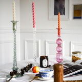 HANDCRAFTED CANDLE HOLDER RECYCLED GLASS, MARLY