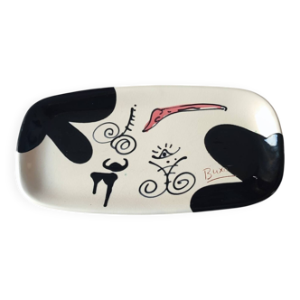 Elongated platter signed Thomas Buxó, Atzana workshop, modernist ceramics
