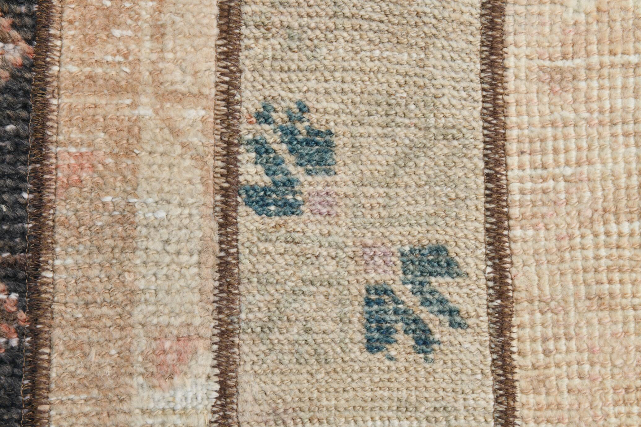 Mid Century Modern Vintage Runner Rug, 71x290Cm