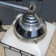 Art deco wall lamp in chromed metal and enamelled opaline glass