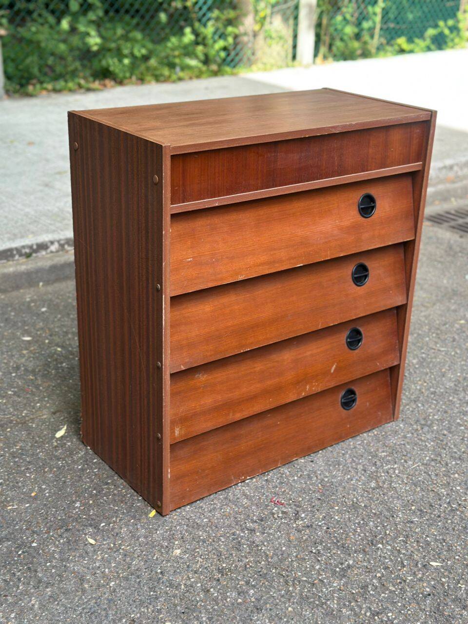 Armoire de rangement à chaussures, commode scandinave en bois, 1970