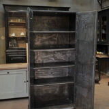 Metal cabinet with 2 doors, 1950s