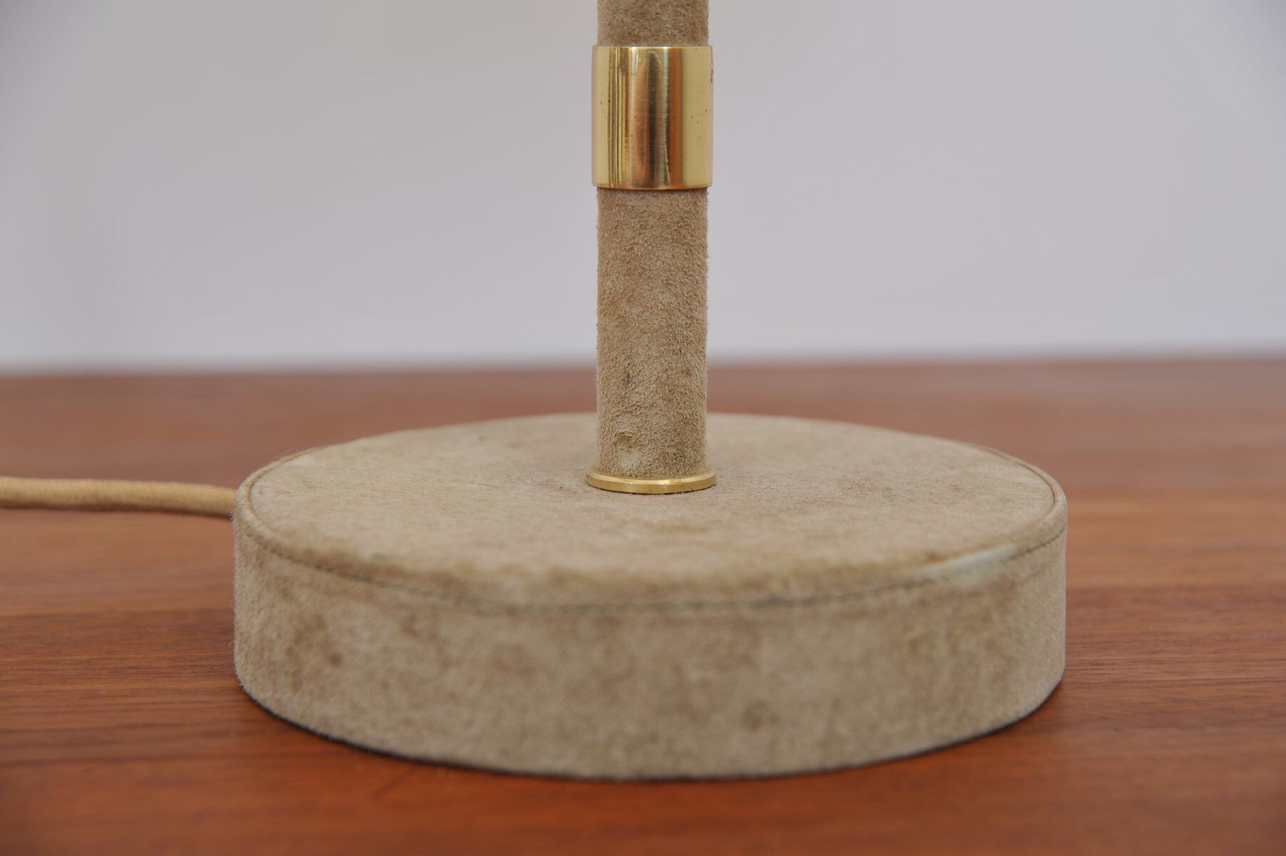 Suede table lamp, 1950s