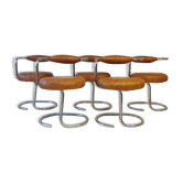 Ensemble de 5 chaises Cobra par Giotto Stoppino