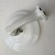 Old ceramic and opaline vintage wall lamp