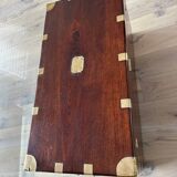 Coffret colonial ancien en teck