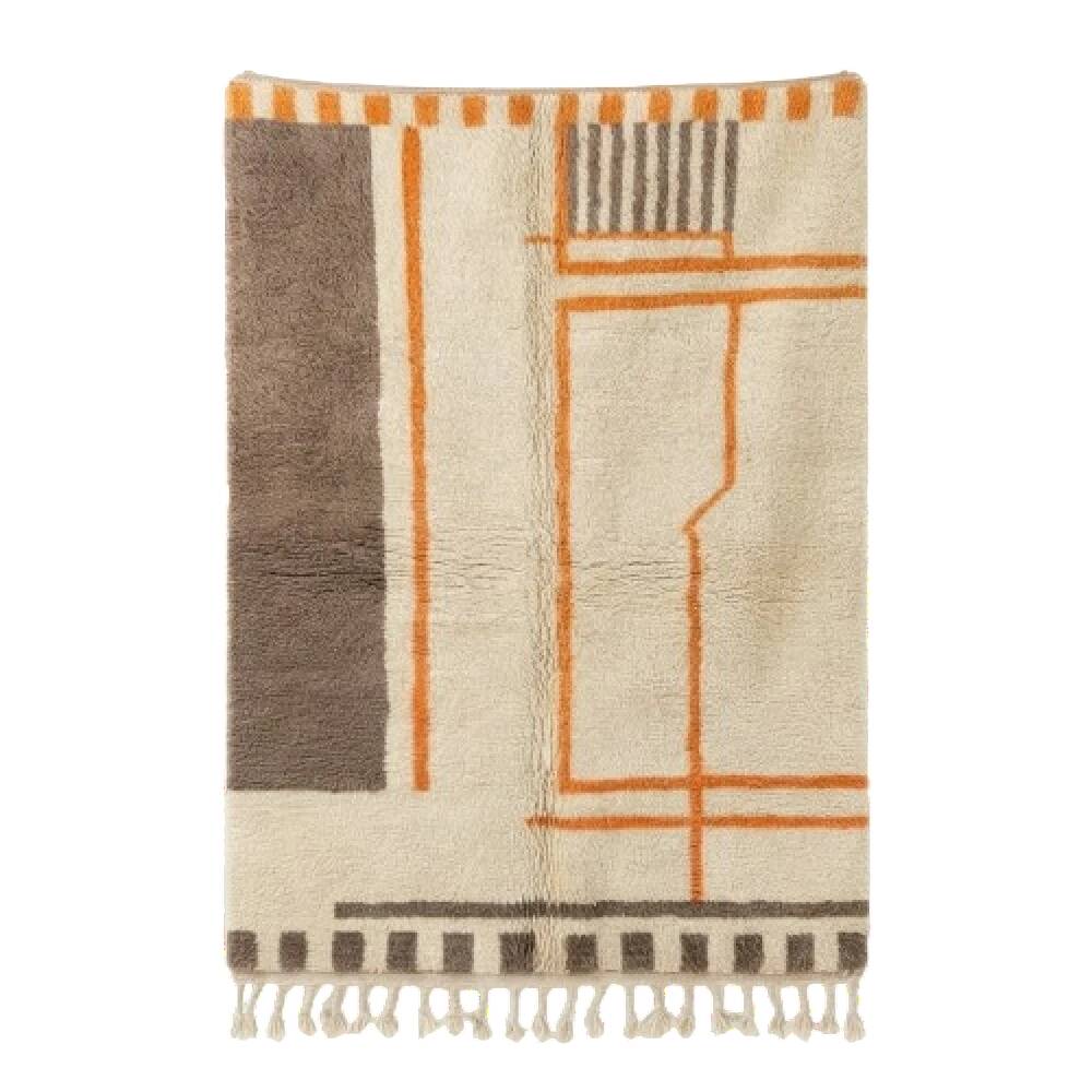 Modern brown Berber rug