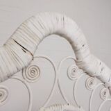 Vintage bamboo, rattan armchair with armrests, 1950s