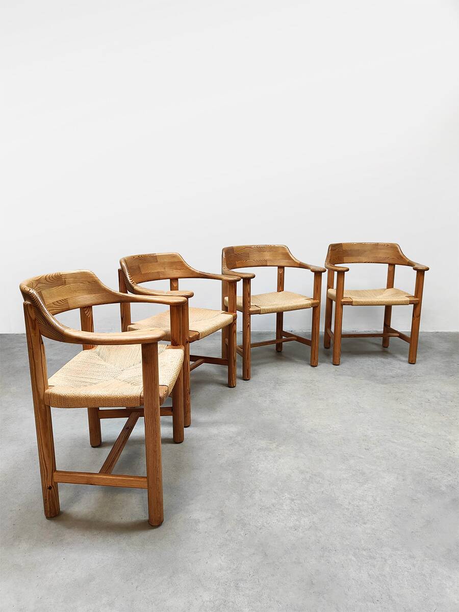 Vintage dining set table and chairs Rainer Daumiller