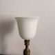 Lampe Bouillotte Style Louis XVI Laiton Doré Tulipe Opaline