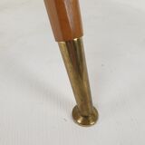 Italian wooden coffee table with brass feet 1960's