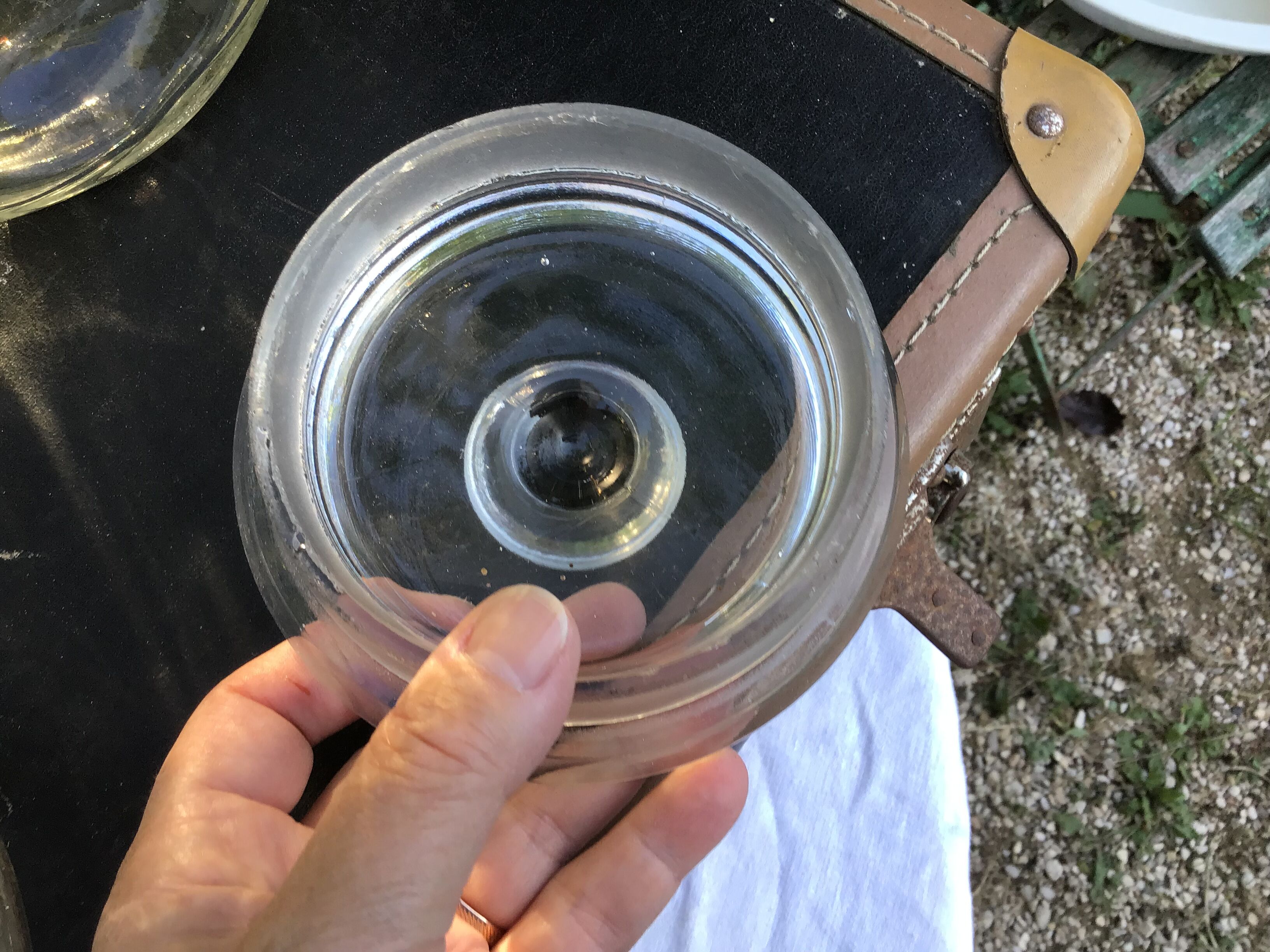 Set of 3 glass candy jars