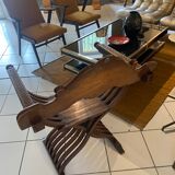 Fauteuil curule en bois 1880