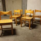 Set of 6 Hongisto Tapiovaara chairs 1960