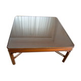 Table basse en acajou et ses 2 bouts de canapé