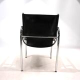 Strässle HE leather lounge chair by Hans Eichenberger