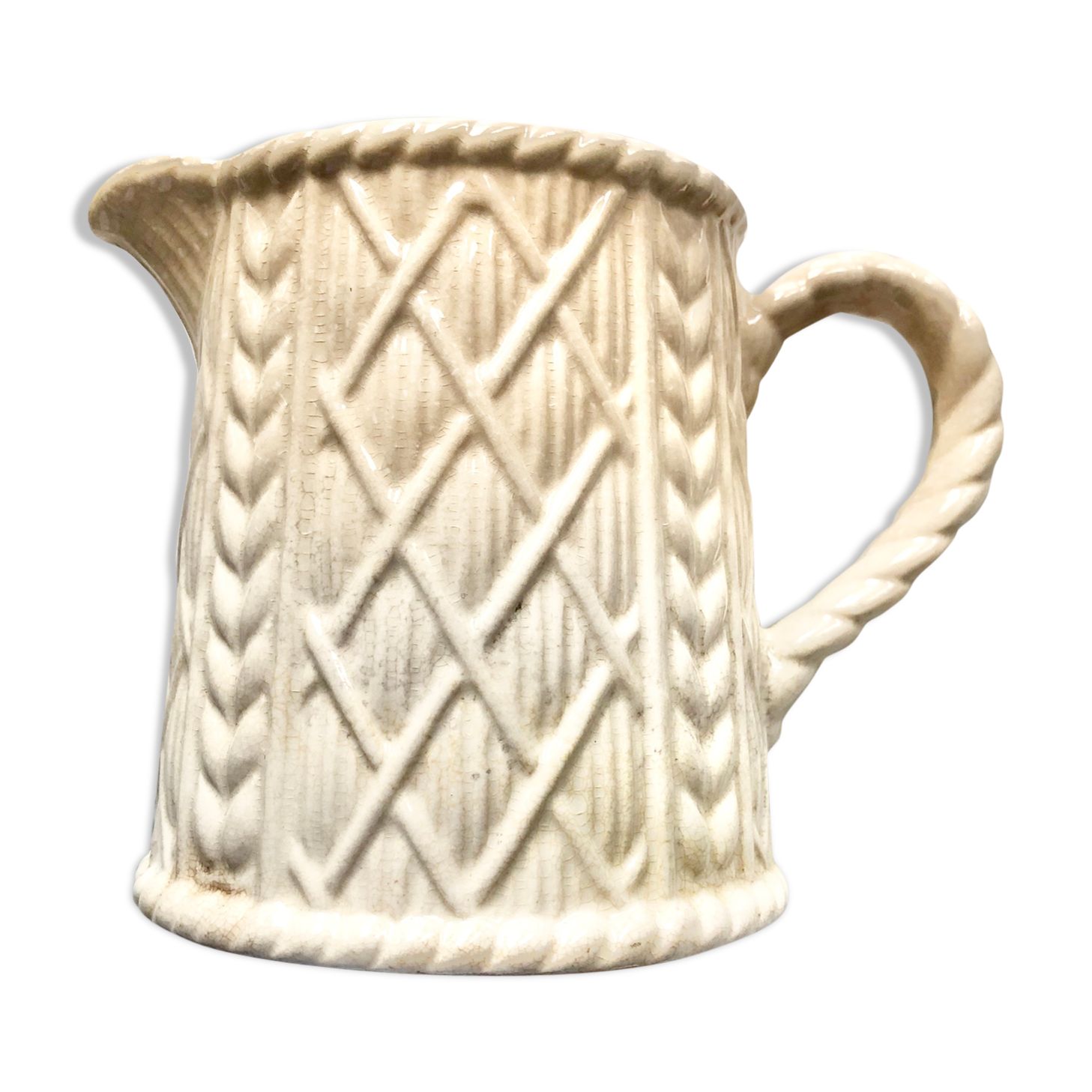 White pitcher, english manufacture Taunton Vale Pottery