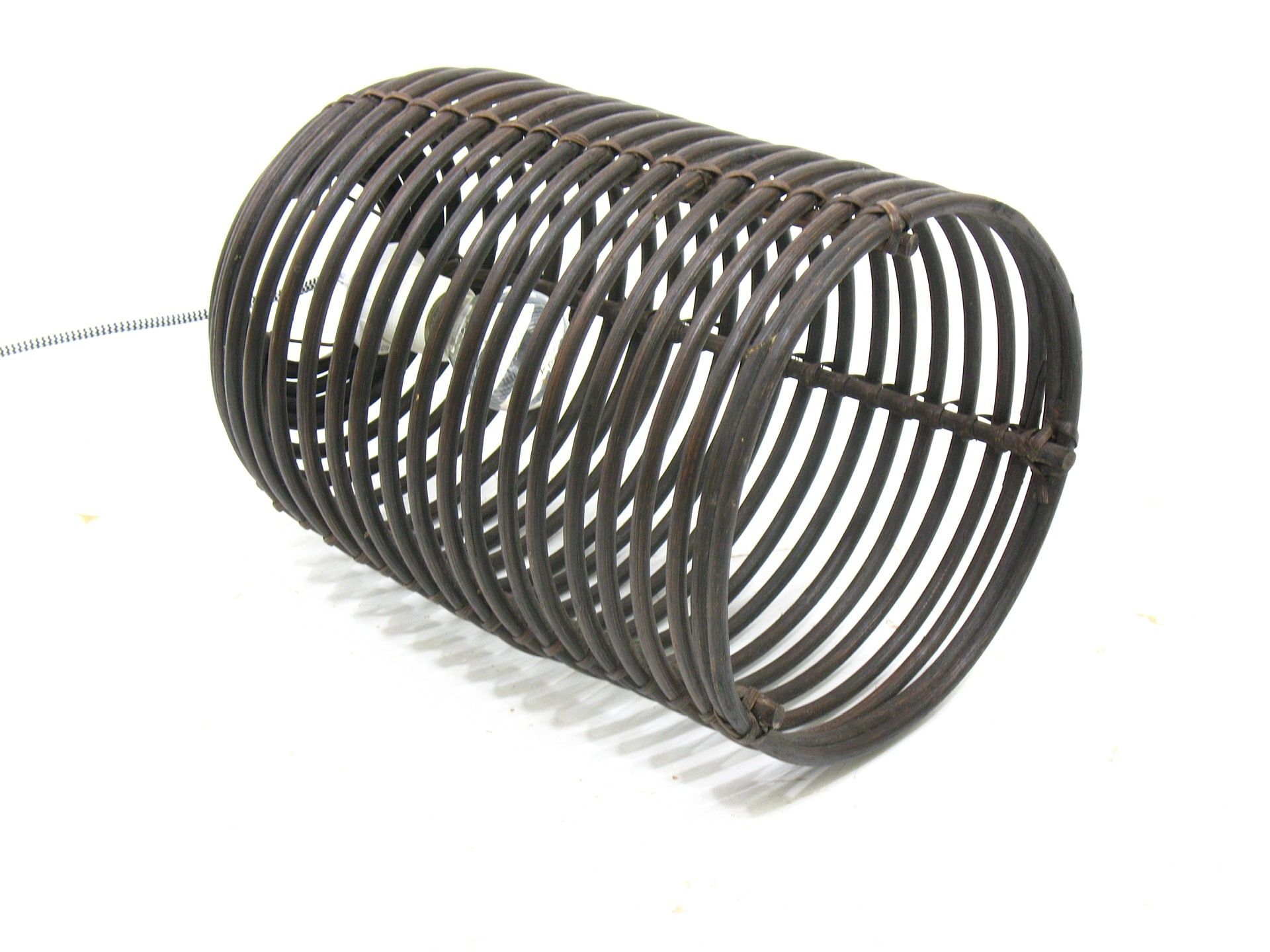 Suspension en rotin années 70