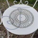 4 garden armchairs 1900 in wrought iron