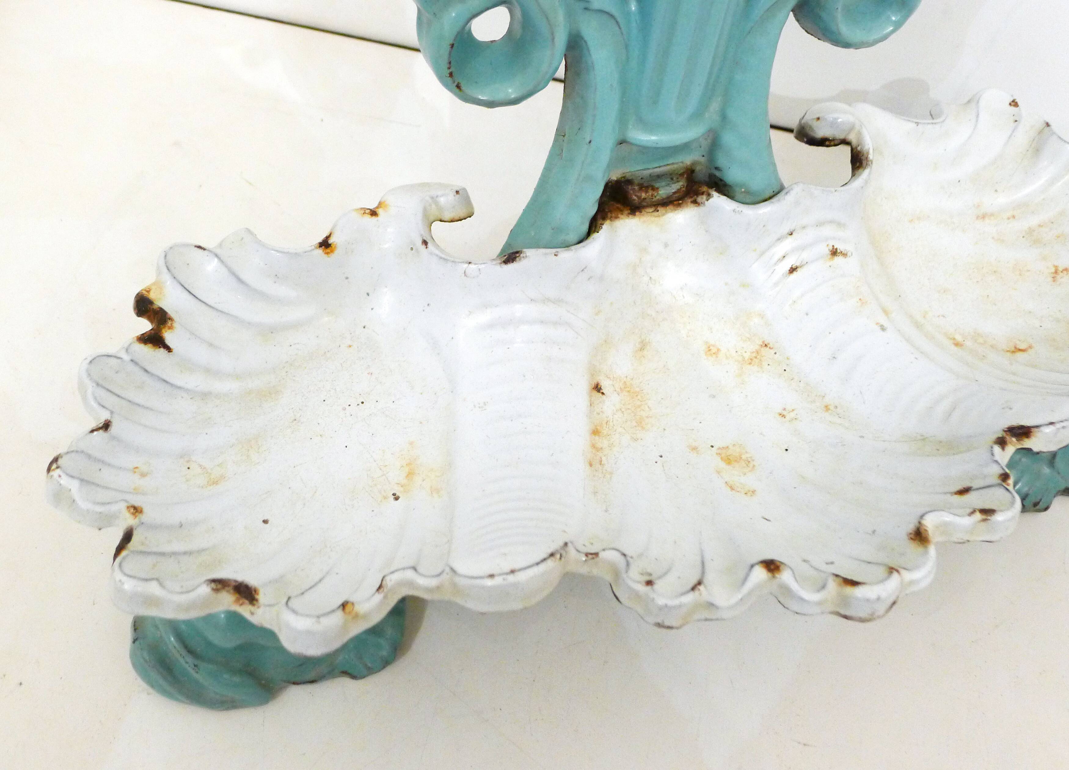 Enamelled cast iron umbrella holder