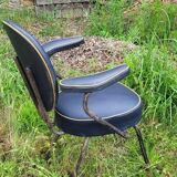 Metal and skai hairdresser's armchair 60s
