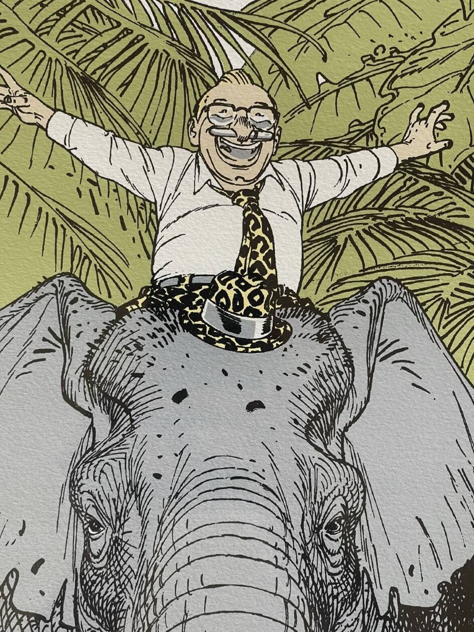 François Boucq (1955) - The Adventures of Jérôme Moucherot - Lithograph