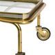 Bronze and gilded brass rolling bar attributed to Maison Bagues.