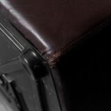 Pair of leather armchairs mod. panarea lev&lev 70s vintage modern