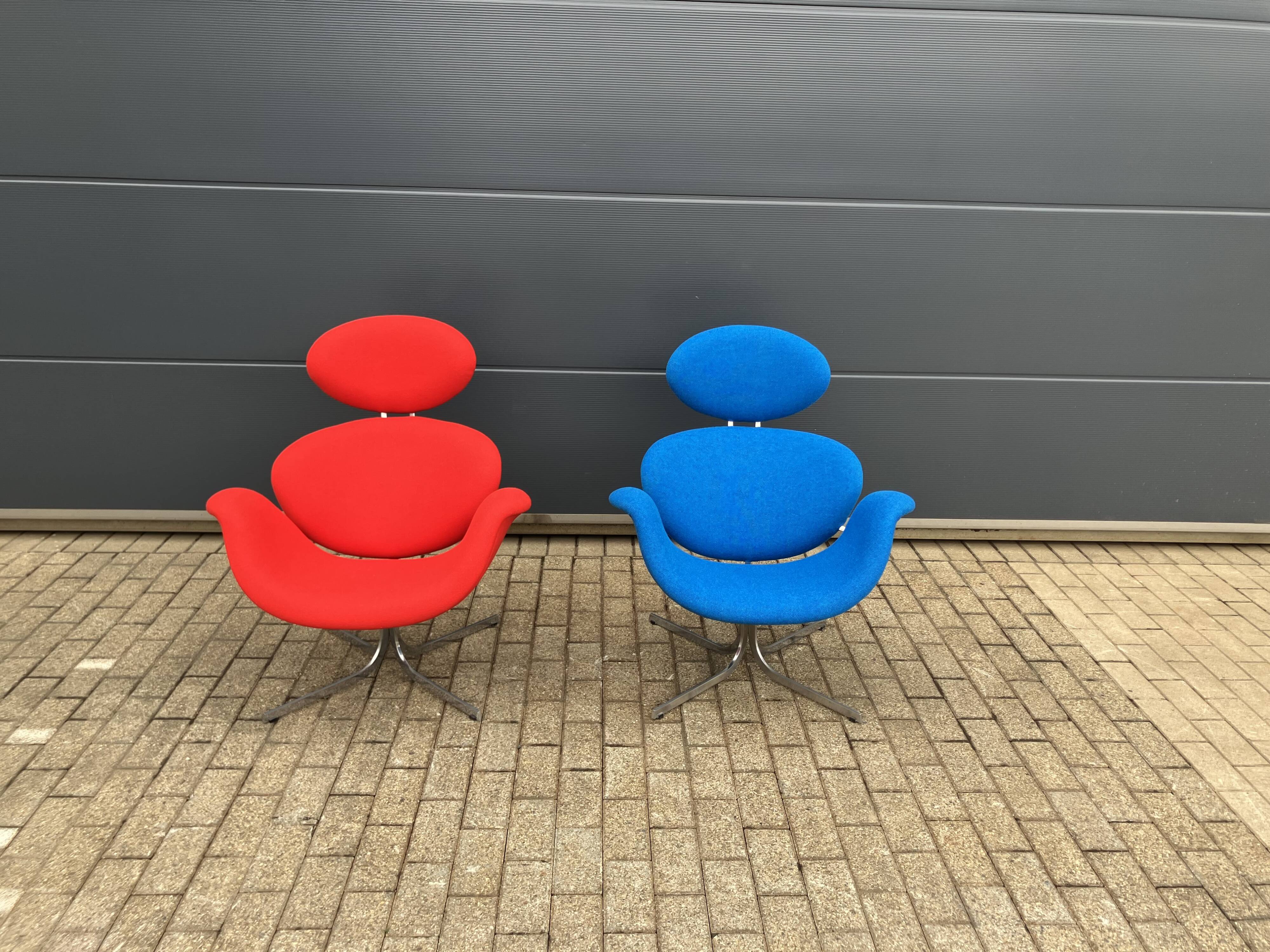 2x Artifort Pierre Paulin Big Tulip 1st edition terug in Nieuwstaat!!