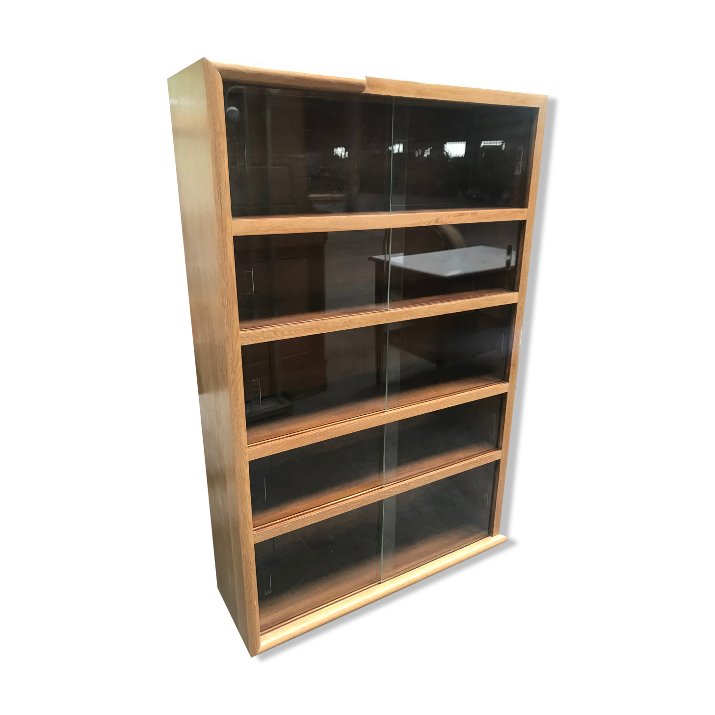 Solid oak bookcase 1950