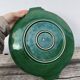 Green and gold Art Deco round platter