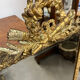 Louis XVI style pediment mirror in gilded wood – 19th century - H118c