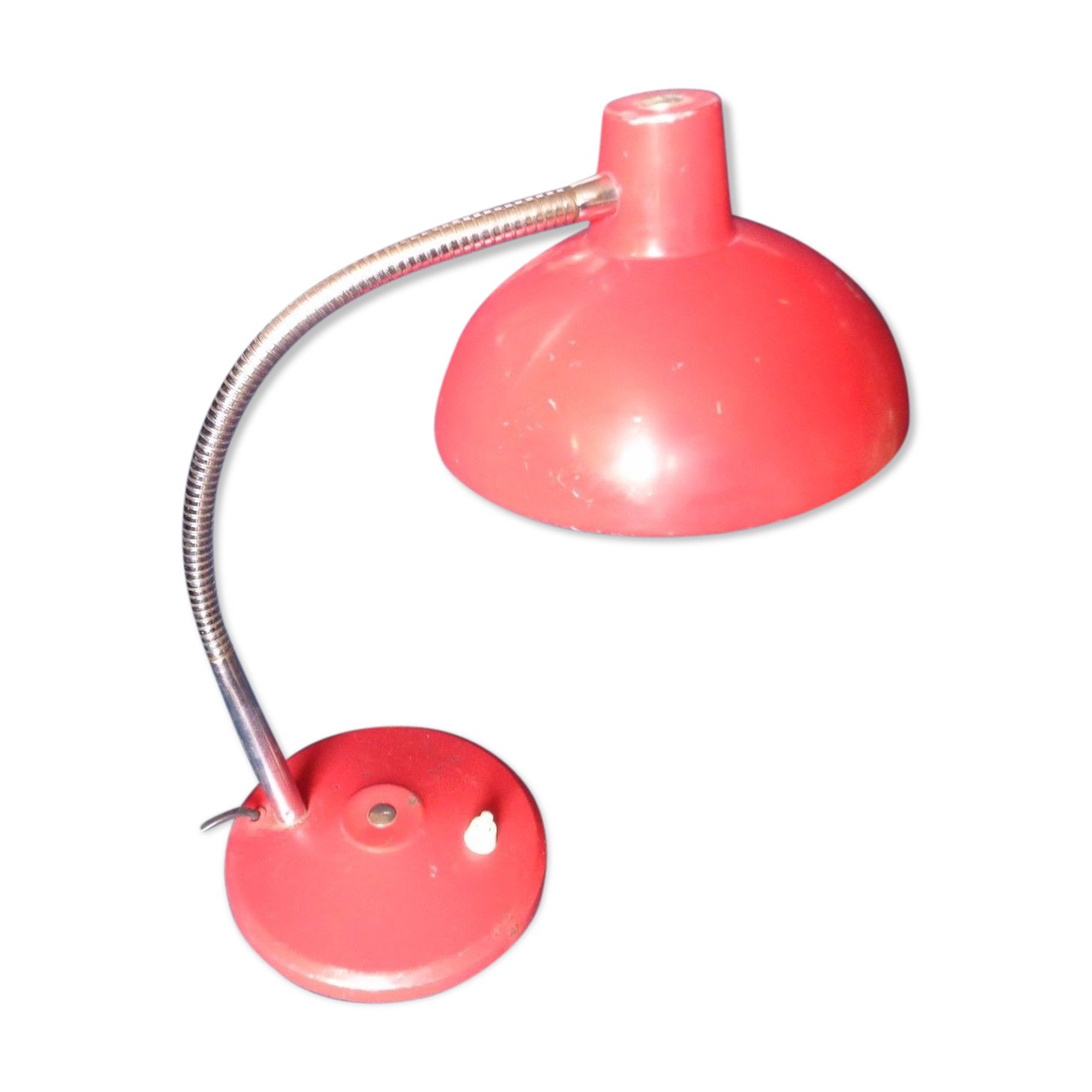 Vintage office lamp red design flexible old industrial art