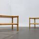 Vintage bamboo and glass side tables, 1970s, set of 2