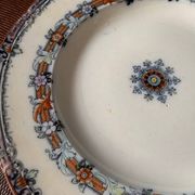 6 old English dessert plates, Wedgwood Bone, Australian model, early 20th century