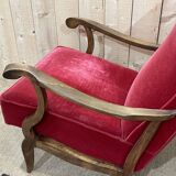 Pair of beech bridge armchairs from the 1950s
