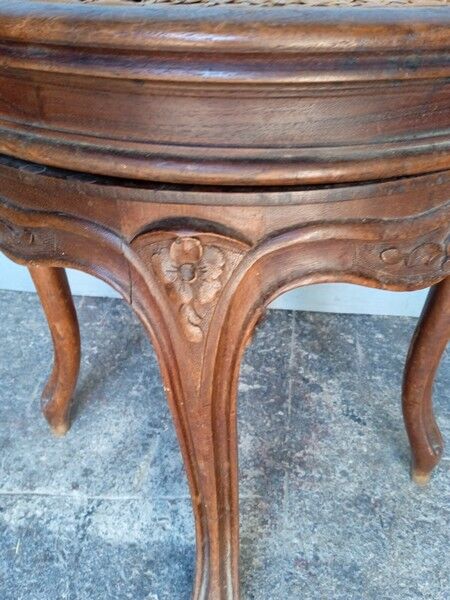 Piano stool carved wood St Louis XV ep XIXem