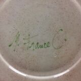 80s ceramic tray, signed